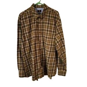 Saltaire Button Down Shirt Collared Pocketed Long Sleeve Business Casual XXL